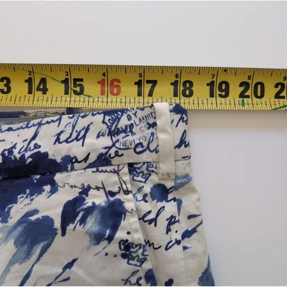 Polo Ralph Lauren Golf Shorts Mens 36 Magnolia Lane Blue Script Floral Luxury